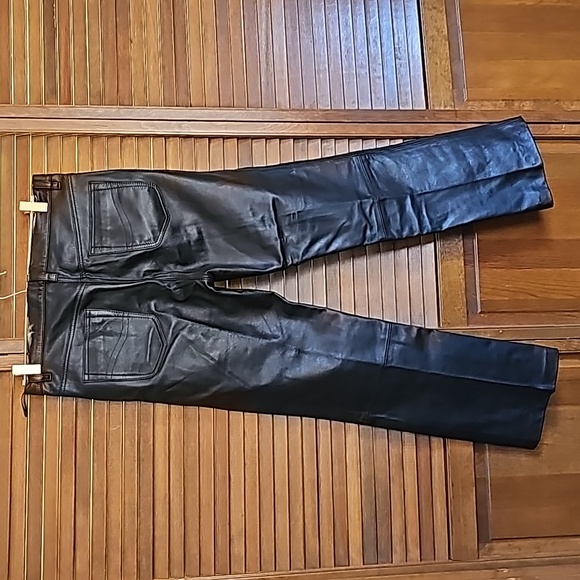 Vintage Leder Company high quality genuine leather pants from Germany 90s 33x29 - Picture 8 of 13